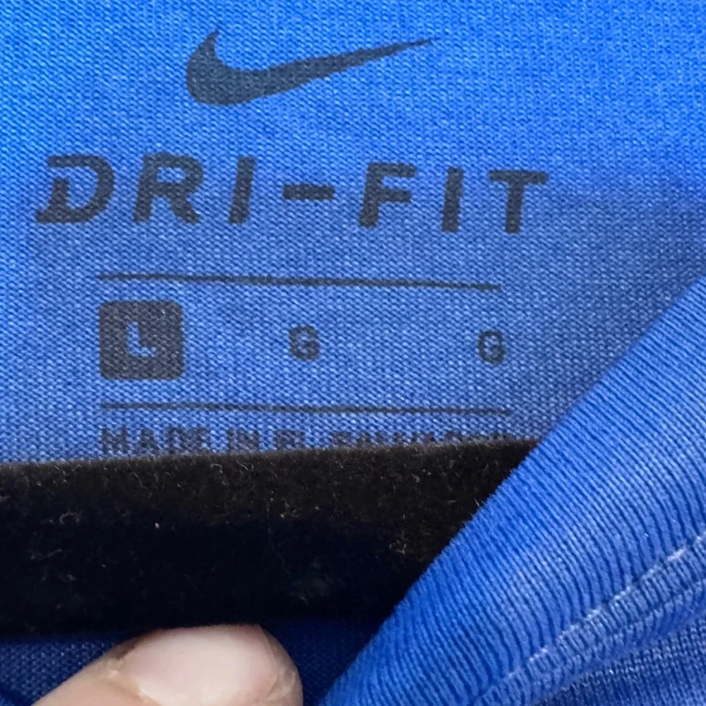 Nike‎ Dri-FIT CTR Soccer T-Shirt Team Training Mens Large Blue Short Sleeve